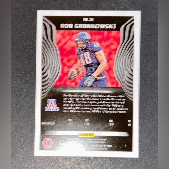 Rob Gronkowski College Card #24 - 2021-22 Panini Draft Picks - Picture 2 of 2